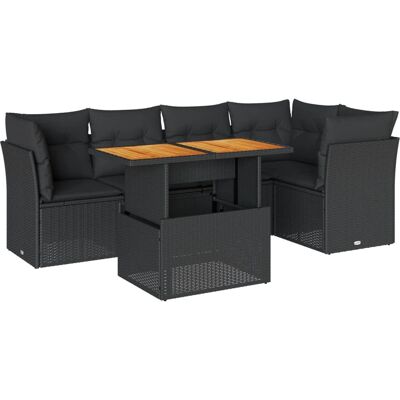 vidaXL Gartenmöbel Set - Schwarz - Langlebiges PE-Rattan vidaXL Gartenmöbel Set - Schwarz - Langlebiges PE-Rattan