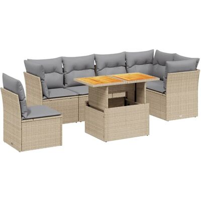 VidaXL 3326936 outdoor furniture set - Langlebiges synthetisches Rattan, Verstellbarer Tisch, Wasserfester Stauraum VidaXL 3326936 outdoor furniture set - Langlebiges synthetisches Rattan, Verstellbarer Tisch, Wasserfester Stauraum