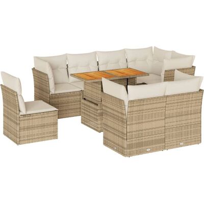 VidaXL Gartenmöbelset - Beige, Verstellbar, Modulares - Gartenmöbel VidaXL Gartenmöbelset - Beige, Verstellbar, Modulares - Gartenmöbel
