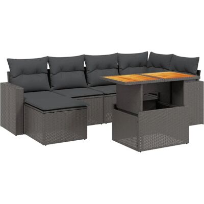 VidaXL Gartenset - Schwarz, Modular, Verstellbar - Außenmöbel-Set VidaXL Gartenset - Schwarz, Modular, Verstellbar - Außenmöbel-Set