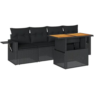 vidaXL Gartenmöbel Set - Langlebiges PE-Rattan, Modulares Design, Verstellbarer Tisch vidaXL Gartenmöbel Set - Langlebiges PE-Rattan, Modulares Design, Verstellbarer Tisch