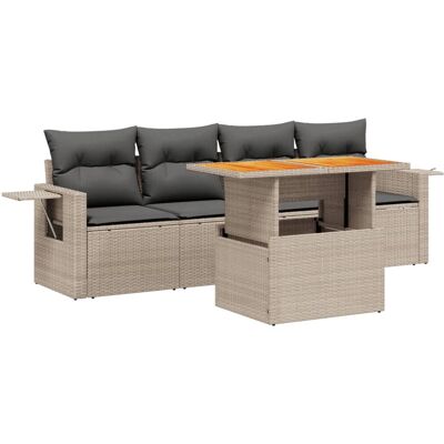 vidaXL Gartenmöbel-Set - Grau - Modular Gartensofa vidaXL Gartenmöbel-Set - Grau - Modular Gartensofa