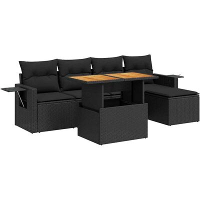VidaXL Gartenmöbelset - Schwarz, Modular, Höhenverstellbar VidaXL Gartenmöbelset - Schwarz, Modular, Höhenverstellbar