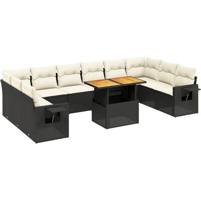 vidaXL Gartenmöbel-Set mit Stauraum - Langlebiges Poly Rattan vidaXL Gartenmöbel-Set mit Stauraum - Langlebiges Poly Rattan