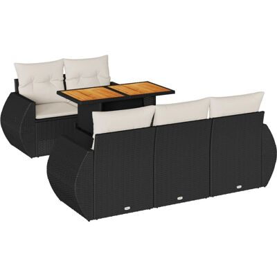 vidaXL 6-tlg. Garten-Sofagarnitur Beige vidaXL 6-tlg. Garten-Sofagarnitur Beige