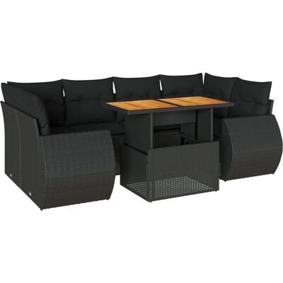 vidaXL Gartenmöbel-Set - Beige, Verstellbarer Tisch, Modular vidaXL Gartenmöbel-Set - Beige, Verstellbarer Tisch, Modular