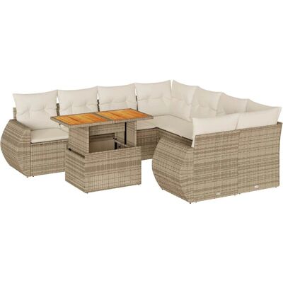 VidaXL Gartenmöbel-Set - Beige, Modell 3327243, Modulares Design VidaXL Gartenmöbel-Set - Beige, Modell 3327243, Modulares Design