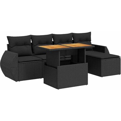VidaXL Gartenset - Schwarz - Gartenmöbel VidaXL Gartenset - Schwarz - Gartenmöbel