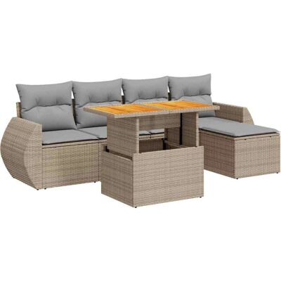 VidaXL Gartenmöbelset - Beigefärgad, Modular, Witterungsbeständig VidaXL Gartenmöbelset - Beigefärgad, Modular, Witterungsbeständig