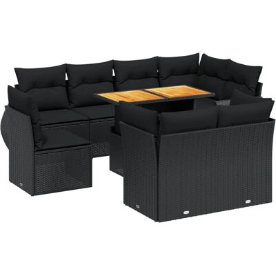 vidaXL Gartenmöbel-Set - Schwarz - 5x - Gartensofa vidaXL Gartenmöbel-Set - Schwarz - 5x - Gartensofa