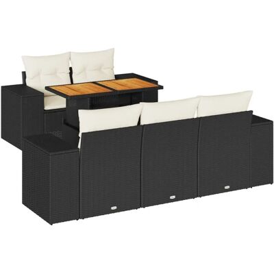 VidaXL Outdoor Möbelset - Beige, Schwarz, Creme - Garten Sofas VidaXL Outdoor Möbelset - Beige, Schwarz, Creme - Garten Sofas
