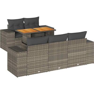 vidaXL 6-teiliges Gartenset Grau vidaXL 6-teiliges Gartenset Grau