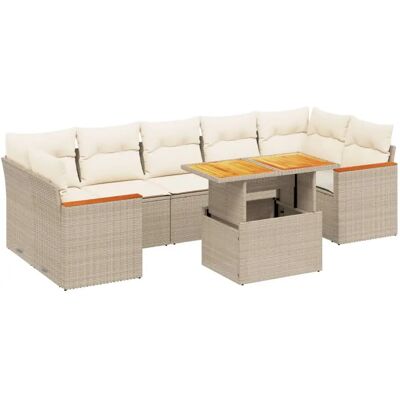 vidaXL Gartenmöbel-Set - Beige & Creme - 7/8 Stück vidaXL Gartenmöbel-Set - Beige & Creme - 7/8 Stück