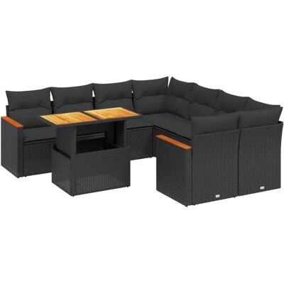 vidaXL 9-teiliges Gartensofa-Set mit Kissen - Gartenmöbel vidaXL 9-teiliges Gartensofa-Set mit Kissen - Gartenmöbel