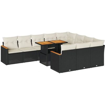 vidaXL 11-teilige Garten-Sofagarnitur - Outdoor-Möbel vidaXL 11-teilige Garten-Sofagarnitur - Outdoor-Möbel