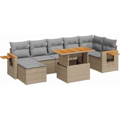 vidaXL Gartenmöbelset mit Kissen - Garten, Terrasse - 8 Stück vidaXL Gartenmöbelset mit Kissen - Garten, Terrasse - 8 Stück