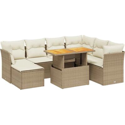 vidaXL Outdoor Furniture Set - Beiges modulare Gartensofas vidaXL Outdoor Furniture Set - Beiges modulare Gartensofas