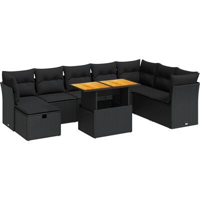 vidaXL 3327986 Outdoor-Möbelset - Schwarz vidaXL 3327986 Outdoor-Möbelset - Schwarz
