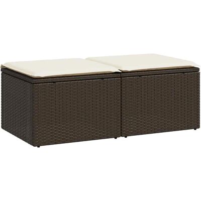 vidaXL 3328666 Gartenmöbel-Set - Braun, Modular, Stauraum vidaXL 3328666 Gartenmöbel-Set - Braun, Modular, Stauraum