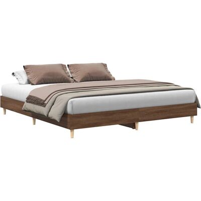 vidaXL Sengestel uden madras brun eg - Bed Frame vidaXL Sengestel uden madras brun eg - Bed Frame