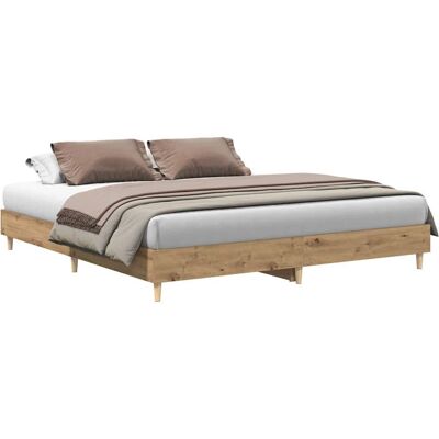vidaXL Bed Frame No Mattress Artisan Oak - Bed frame vidaXL Bed Frame No Mattress Artisan Oak - Bed frame