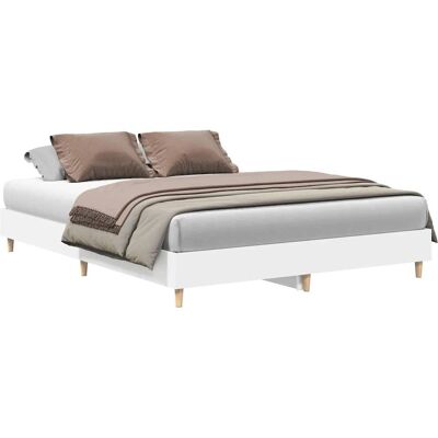 vidaXL Sengestel - 150x200cm - Hvid - Holdbart træ vidaXL Sengestel - 150x200cm - Hvid - Holdbart træ