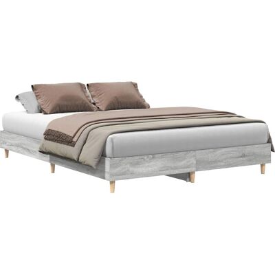 vidaXL Sengestel - 140x200 cm Støtte - Grå Sonoma - Træ vidaXL Sengestel - 140x200 cm Støtte - Grå Sonoma - Træ