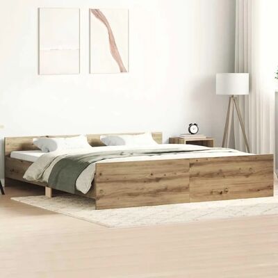 vidaXL Rammemadras uden madras - Håndlavet eg - 180x200cm - Træmateriale vidaXL Rammemadras uden madras - Håndlavet eg - 180x200cm - Træmateriale