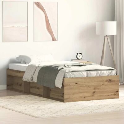 vidaXL Bettgestell Artisan-Eiche 90x190cm - Bettgestell vidaXL Bettgestell Artisan-Eiche 90x190cm - Bettgestell