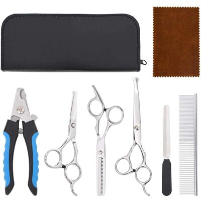 vidaXL 6-tlg. Hundescheren-Set Edelstahl - Hundepflege-Scheren vidaXL 6-tlg. Hundescheren-Set Edelstahl - Hundepflege-Scheren
