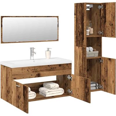 vidaXL Badezimmermöbel-Set aus Alt Holz - Wandspiegel, 4 Teile, Mehrere Größen vidaXL Badezimmermöbel-Set aus Alt Holz - Wandspiegel, 4 Teile, Mehrere Größen