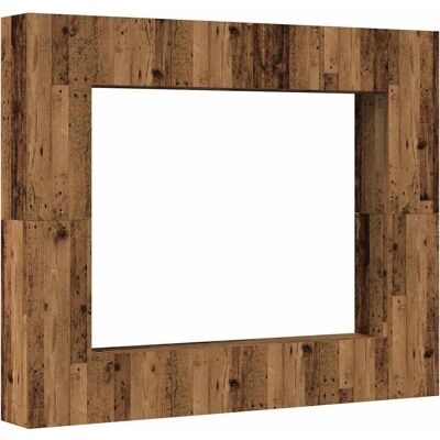 vidaXL Wand-TV-Schrank - 8-teilig, Altholz-Optik vidaXL Wand-TV-Schrank - 8-teilig, Altholz-Optik