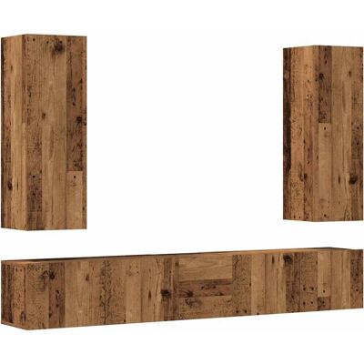 VidaXL TV-Schrank - Mehrfarbig Wandmontage 5-teilig Set VidaXL TV-Schrank - Mehrfarbig Wandmontage 5-teilig Set