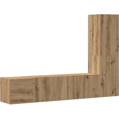 vidaXL Wandmontierte TV Schränke 3 Stück Artisan Eichenholz - TV Schrank vidaXL Wandmontierte TV Schränke 3 Stück Artisan Eichenholz - TV Schrank