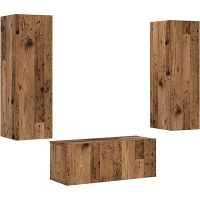 VidaXL Wand-TV-Schränke - 3 Stück - 60kg Max VidaXL Wand-TV-Schränke - 3 Stück - 60kg Max