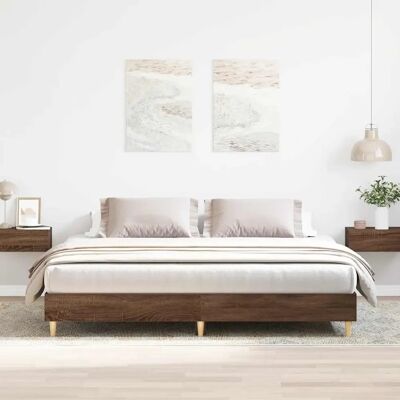vidaXL Sängirunko ilman patjaa, punainen eukalyptus - Matala profiili, 160x200cm vidaXL Sängirunko ilman patjaa, punainen eukalyptus - Matala profiili, 160x200cm