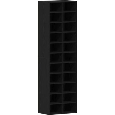 Armoire à chaussures chêne noir 54x34x183 cm - bois d ingénierie - Publicité Armoire à chaussures chêne noir 54x34x183 cm - bois d ingénierie - Publicité