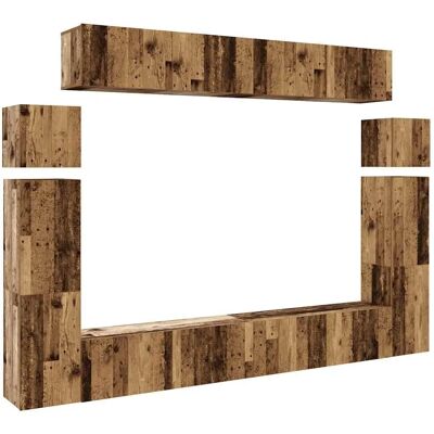 vidaXL 3329011 Wandmontiertes TV-Möbel aus Altholz - TV-Schrank vidaXL 3329011 Wandmontiertes TV-Möbel aus Altholz - TV-Schrank