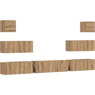 vidaXL 7-teiliges Wandmontiertes TV-Möbel-Set vidaXL 7-teiliges Wandmontiertes TV-Möbel-Set