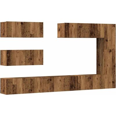 vidaXL 3329139 Wandmontierter Old Wood TV Schrank - TV Schrank vidaXL 3329139 Wandmontierter Old Wood TV Schrank - TV Schrank