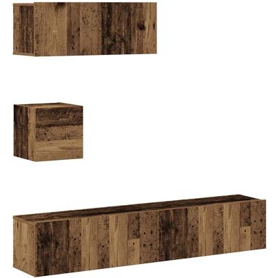 vidaXL Wandmontierter TV-Schrank - Altholz-Optik vidaXL Wandmontierter TV-Schrank - Altholz-Optik
