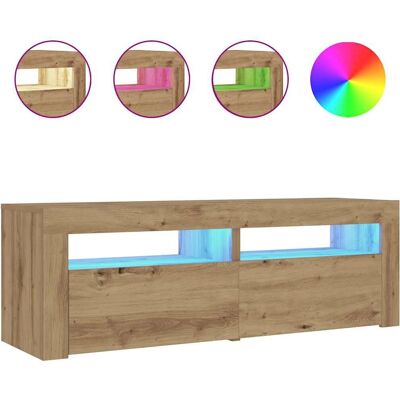 vidaXL Eichen Nachttisch - LED RGB, 2 Stück - 60x35x40 cm vidaXL Eichen Nachttisch - LED RGB, 2 Stück - 60x35x40 cm