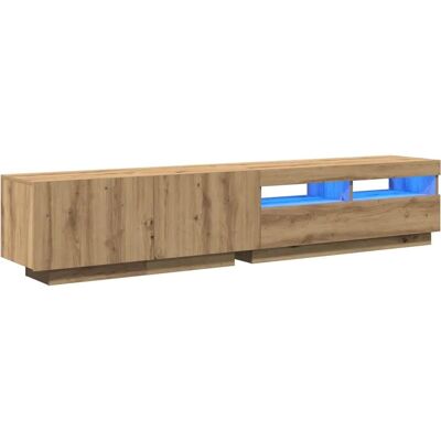 vidaXL TV-Schrank mit LED-Leuchten Artisan Eiche - TV-Schrank vidaXL TV-Schrank mit LED-Leuchten Artisan Eiche - TV-Schrank