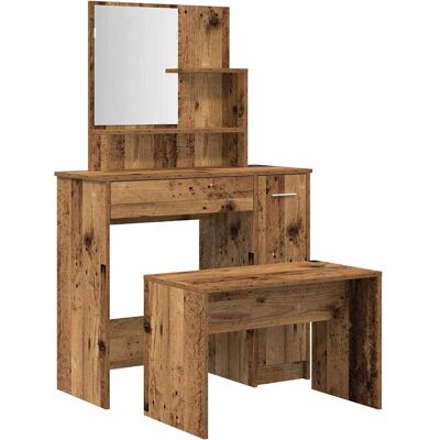 vidaXL 3329191 Ensemble de coiffeuse en vieux bois pour chambre - Publicité vidaXL 3329191 Ensemble de coiffeuse en vieux bois pour chambre - Publicité
