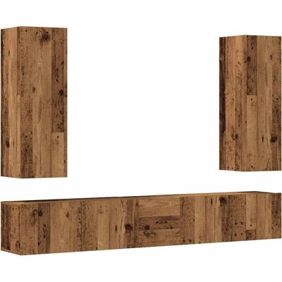 vidaXL 3329193 Wandmontierter Altholz TV-Schrank - TV-Möbel vidaXL 3329193 Wandmontierter Altholz TV-Schrank - TV-Möbel
