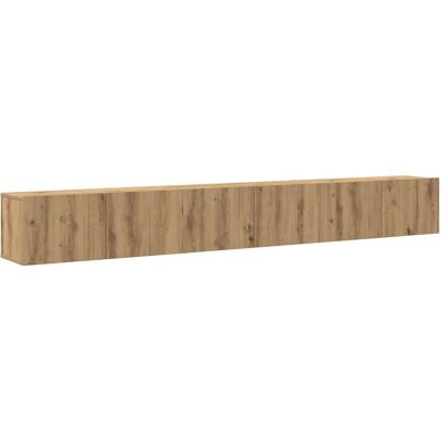 vidaXL Eiche 3-teiliges Wand-TV-Schrank-Set - TV-Aufbewahrung vidaXL Eiche 3-teiliges Wand-TV-Schrank-Set - TV-Aufbewahrung