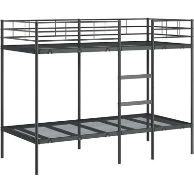 vidaXL Steel Bunk Bed - Space Saving, Safety Guardrails vidaXL Steel Bunk Bed - Space Saving, Safety Guardrails