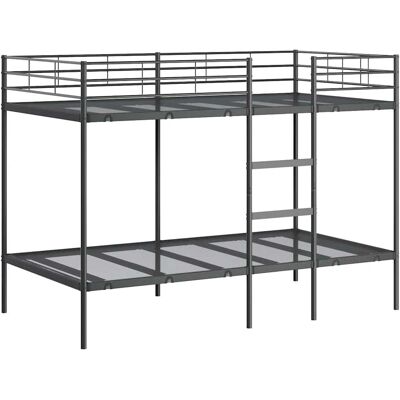 vidaXL Bunk Bed Black Steel 107x203 cm - Bunk Bed vidaXL Bunk Bed Black Steel 107x203 cm - Bunk Bed