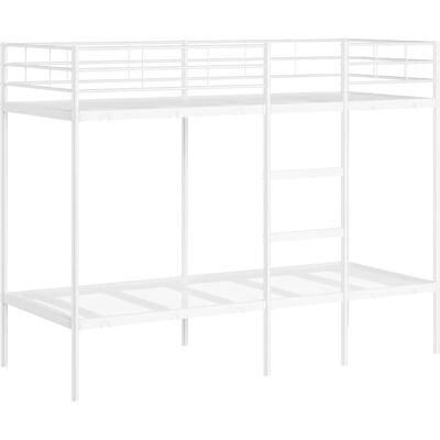 vidaXL Bunk Bed White 75x190cm Steel vidaXL Bunk Bed White 75x190cm Steel