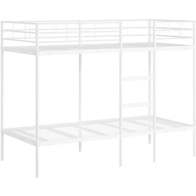 vidaXL Bunk Bed White 90x200 cm Steel vidaXL Bunk Bed White 90x200 cm Steel